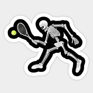 skeleton playing tennis Sticker